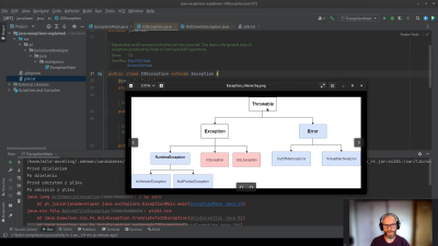 Video Tutorial - Java Exceptions, przykłady obsługi wyjątków, tworzenia własnego wyjątku, finally, try-with-resources - YouTube - Junior Java Developer Mentor Mentoring
