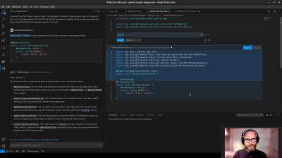GitHub Copilot Practical Code Example: generate, explain, test. Java Spring Framework in IntelliJ and Visual Studio Code. Copilot - AI Developer Tool - YouTube - Mentor Junior Java Developer